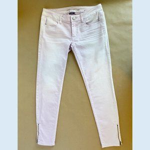 AE American Eagle, NWOT, Ankle Zip Jean Leggings Pink Wash Size 6